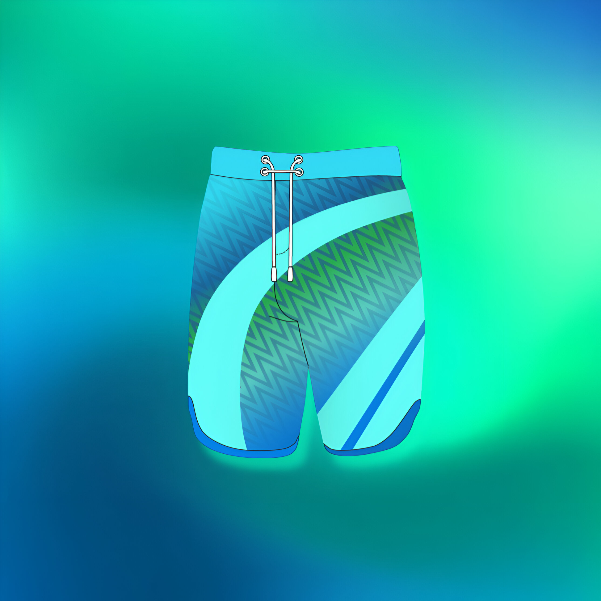 The Winner (Blue Green Gradient)